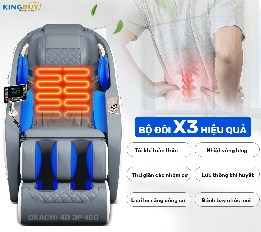 Ghế massage toàn thân OKACHI 4D JP-I50 (cao cấp)